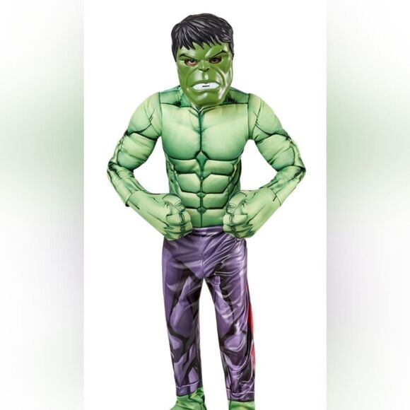 New Marvel Incredible Hulk Halloween Costume Boys Size Medium (8-10) - Picture 1 of 7